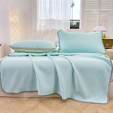 91家纺网 家纺一手货源 找家纺 （总）鸿羽樱家纺2025新款直播A类冰豆豆凉席三件套凉豆豆软凉席可机洗空调席子