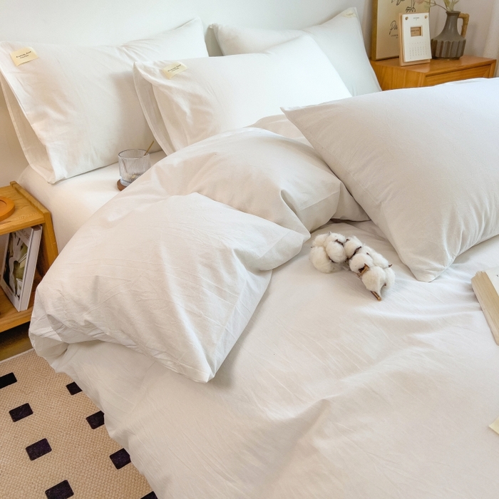 91家纺网 家纺一手货源 找家纺 （总）宝士康 2024新款10A抗菌化纤无印风系列四件套