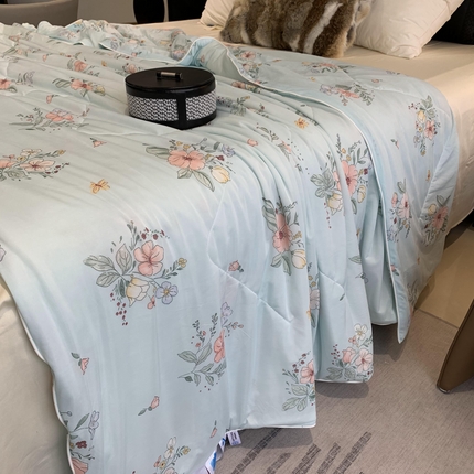 91家纺网 家纺一手货源 找家纺 （总）2025新款小冰皮夏凉被锦纶氨纶面料空调夏被凉感丝单夏被空调被