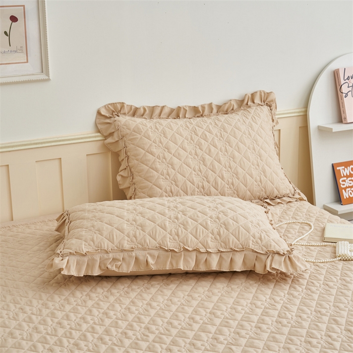 91家纺网 家纺一手货源 找家纺 恒爱家纺 2025新款A类针织棉立体单床盖-扶桑花 扶桑花-金典驼