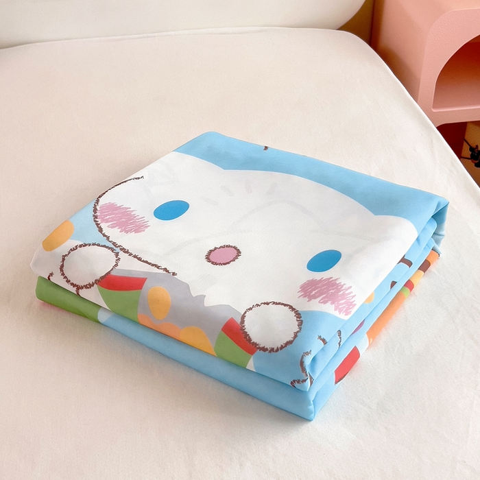 91家纺网 家纺一手货源 找家纺 吉咪兔家纺 25年新款三丽鸥库洛米儿童凉感丝夏被卡通空调被幼儿园午睡夏被夏凉被空调被 汉堡玉桂狗