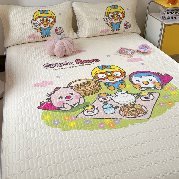 91家纺网 家纺一手货源 找家纺 金爱家2025新款啵乐乐乳胶凉席 凉席-露莹时刻