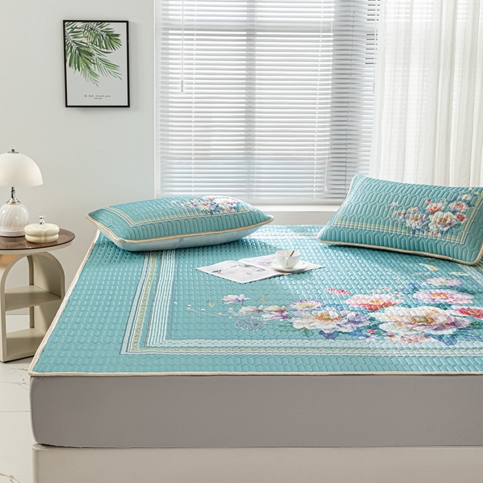 91家纺网 家纺一手货源 找家纺 美丽折家纺 2025新款6mm厚乳胶床笠款三件套 秘密花园