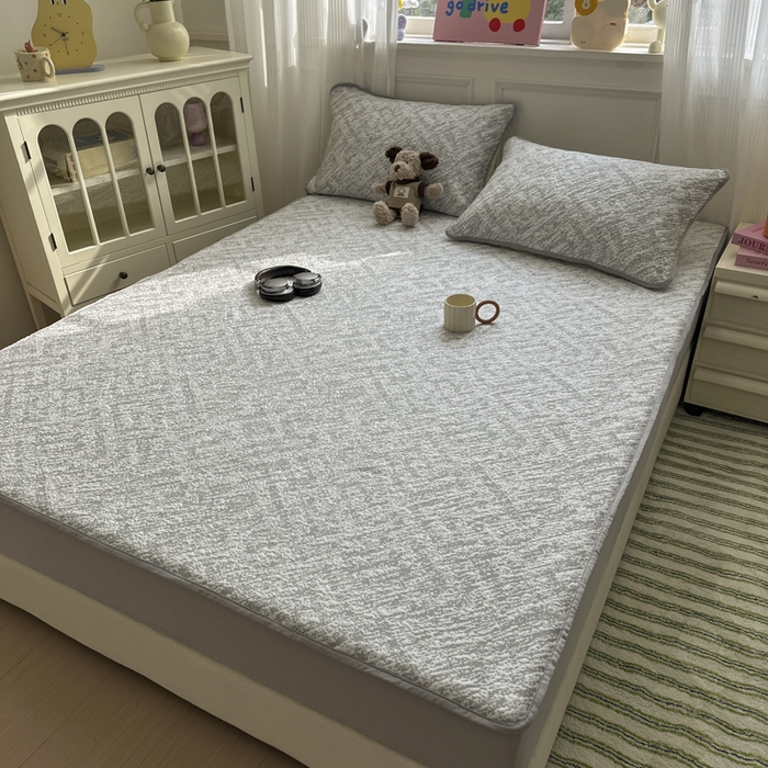 91家纺网 家纺一手货源 找家纺 金爱家 2025新款430克中分子豆豆席凉席席子 豆豆席-流金岁月灰