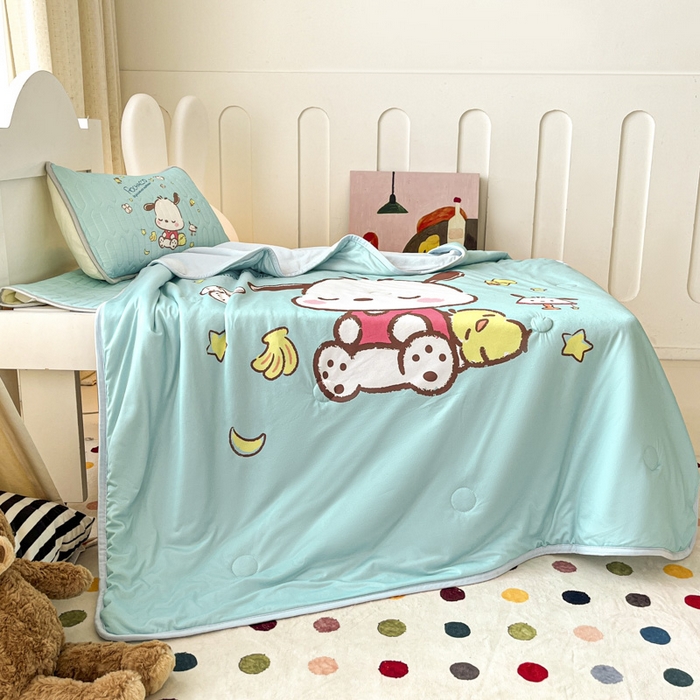 91家纺网 家纺一手货源 找家纺 花满路 2025新款儿童针织棉夏被 卡帕狗