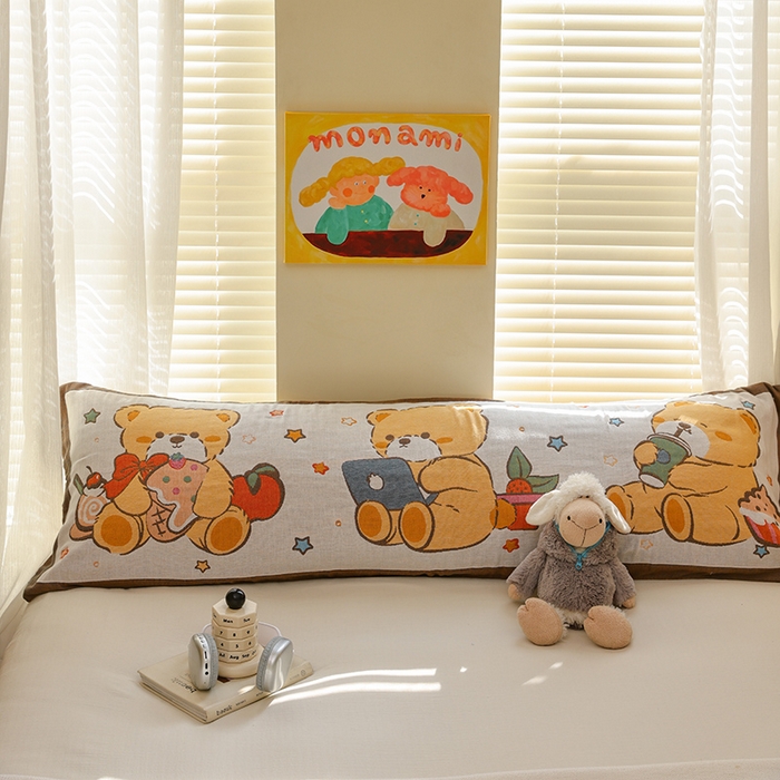 91家纺网 家纺一手货源 找家纺 （总）雯雨2025新款A类卡通双人纱布枕套