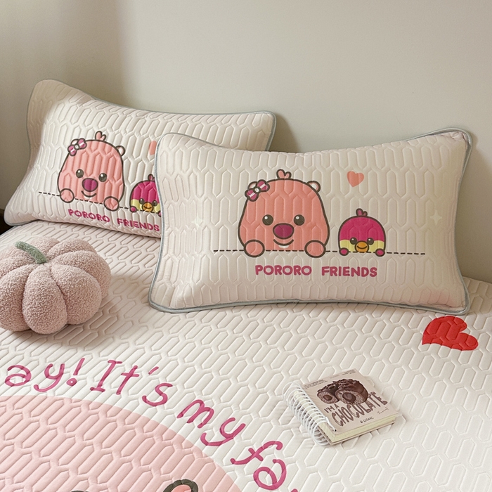 91家纺网 家纺一手货源 找家纺 金爱家2025新款啵乐乐乳胶凉席 凉席-可爱嘟嘟