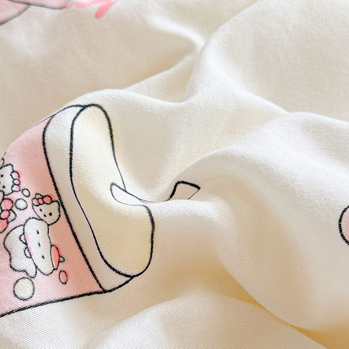 91家纺网 家纺一手货源 找家纺 2025新款双层皱皱纱水洗棉夏被夏凉被空调被可机洗空调被子被芯棉被 奶猫