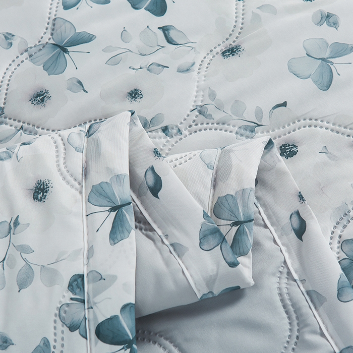 91家纺网 家纺一手货源 找家纺 被多多被业 2025新款凉感丝印花夏被夏凉被空调被 幻蝶