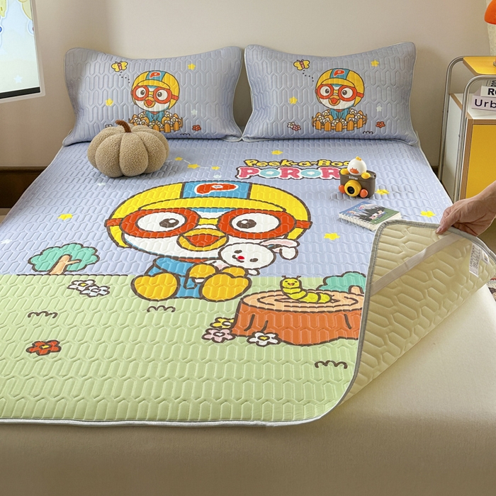 91家纺网 家纺一手货源 找家纺 金爱家2025新款啵乐乐乳胶凉席 凉席-森林派对