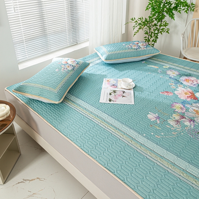 91家纺网 家纺一手货源 找家纺 美丽折家纺 2025新款6mm厚乳胶床笠款三件套 秘密花园