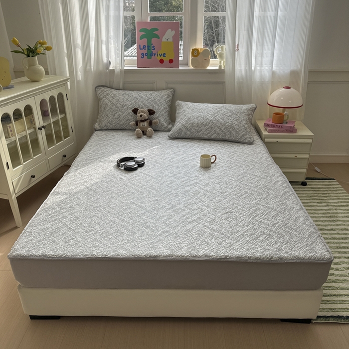 91家纺网 家纺一手货源 找家纺 金爱家 2025新款430克中分子豆豆席凉席席子 豆豆席-流金岁月灰