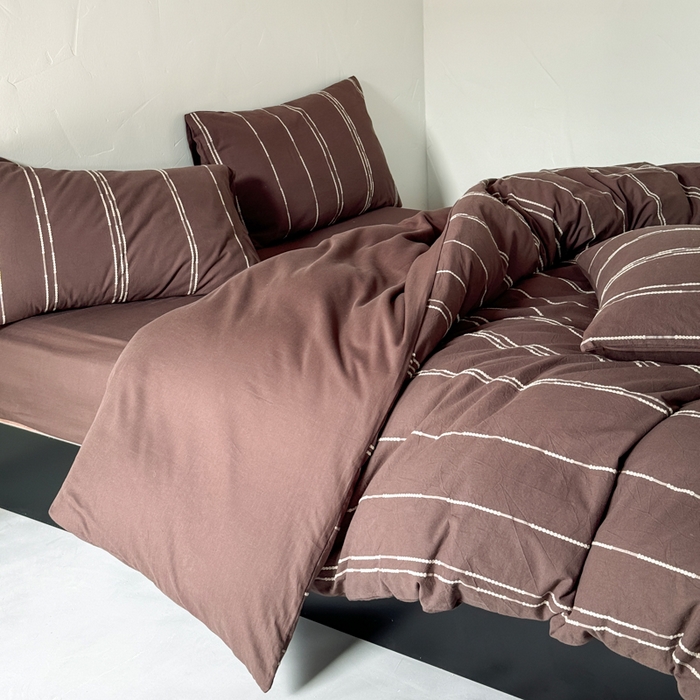 91家纺网 家纺一手货源 找家纺 山舍家居 2025新款全棉纯棉色织提花四件套-弗洛伦萨的落日 弗洛伦萨的落日-拿铁