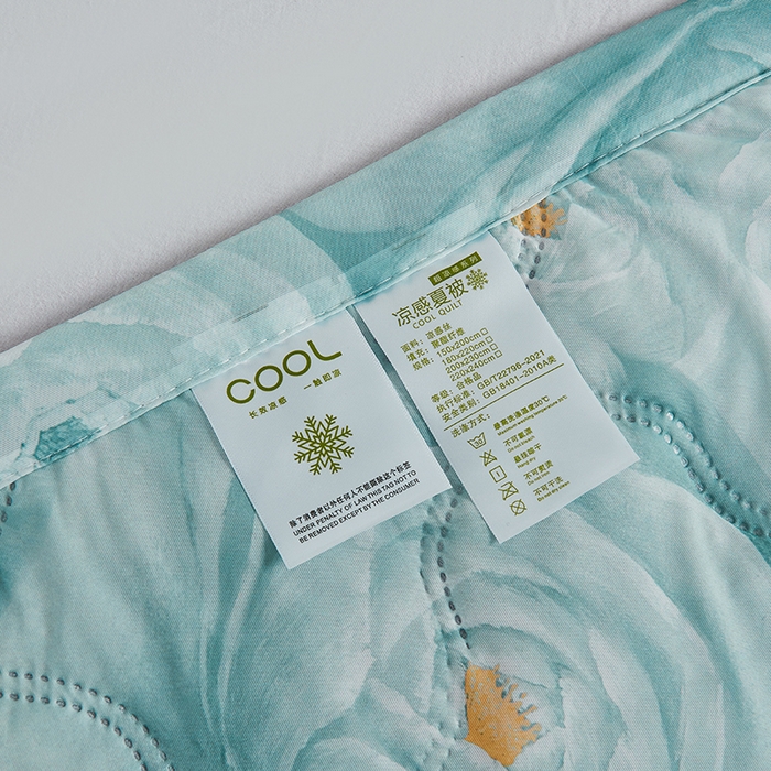 91家纺网 家纺一手货源 找家纺 被多多被业 2025新款凉感丝印花夏被夏凉被空调被 复古玫瑰-绿