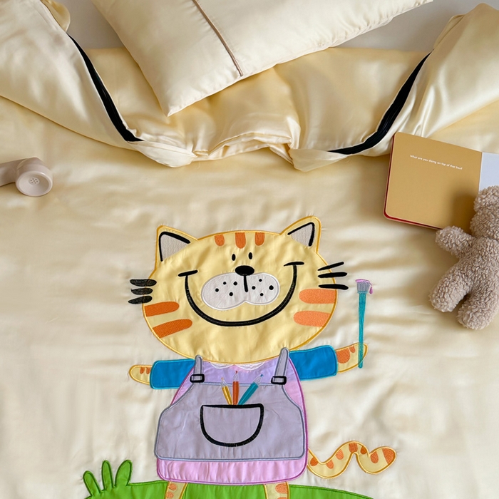 91家纺网 家纺一手货源 找家纺 （总）喜多兔儿童家纺 2025新款60S兰精天丝睡袋防踢被