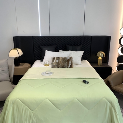 91家纺网 家纺一手货源 找家纺 （总）2025新款小冰皮夏凉被锦纶氨纶面料空调夏被凉感丝单夏被空调被