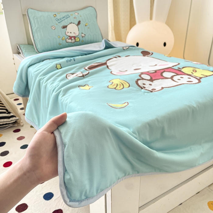 91家纺网 家纺一手货源 找家纺 花满路 2025新款儿童针织棉夏被 卡帕狗