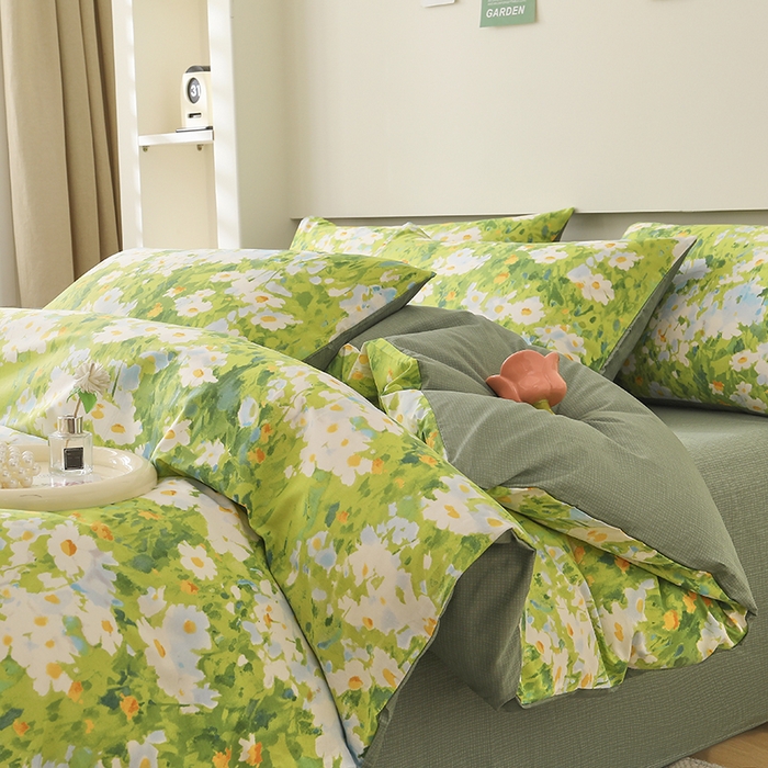 91家纺网 家纺一手货源 找家纺 宇彬家纺 2024新款13372喷气全棉四件套 柔晨