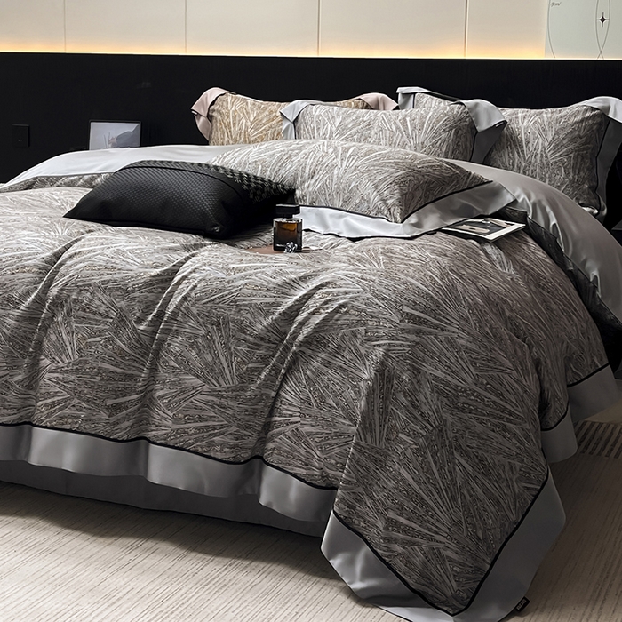 91家纺网 家纺一手货源 找家纺 （总） 2025高端轻奢A类母婴级天丝棉全工艺刺绣四件套纯棉全棉高端夏季丝滑裸睡长绒棉床上用品