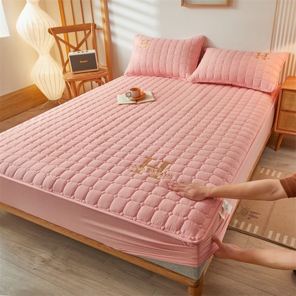 91家纺网 家纺一手货源 找家纺 （总）恒爱家纺 2025新款H系列全棉色织水洗棉床笠