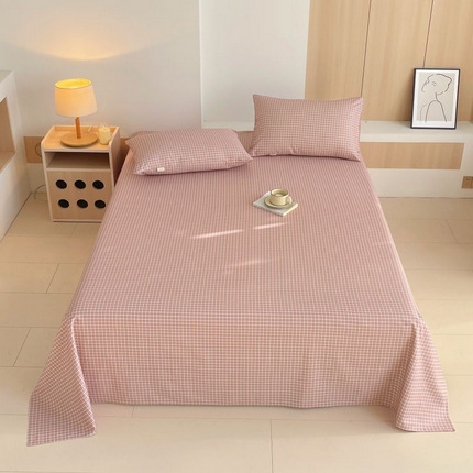 91家纺网 家纺一手货源 找家纺 （总）萌飞 2025新款全棉纯棉老粗布席子凉席条格床单