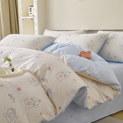宇彬家纺 2024新款13372喷气全棉四件套 小诗朵朵
