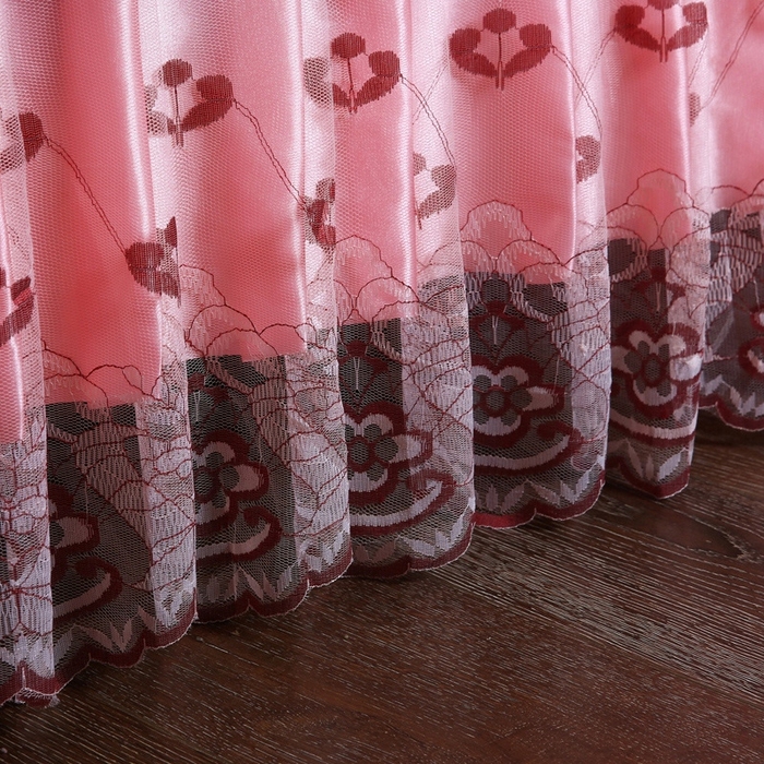 91家纺网 家纺一手货源 找家纺 情恒家纺2025新款床裙款冰丝布艺软凉席三件套 花间意-玉