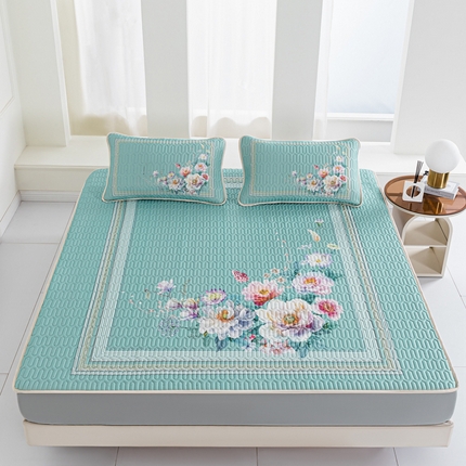 91家纺网 家纺一手货源 找家纺 （总）美丽折家纺 2025新款6mm厚乳胶床笠款三件套