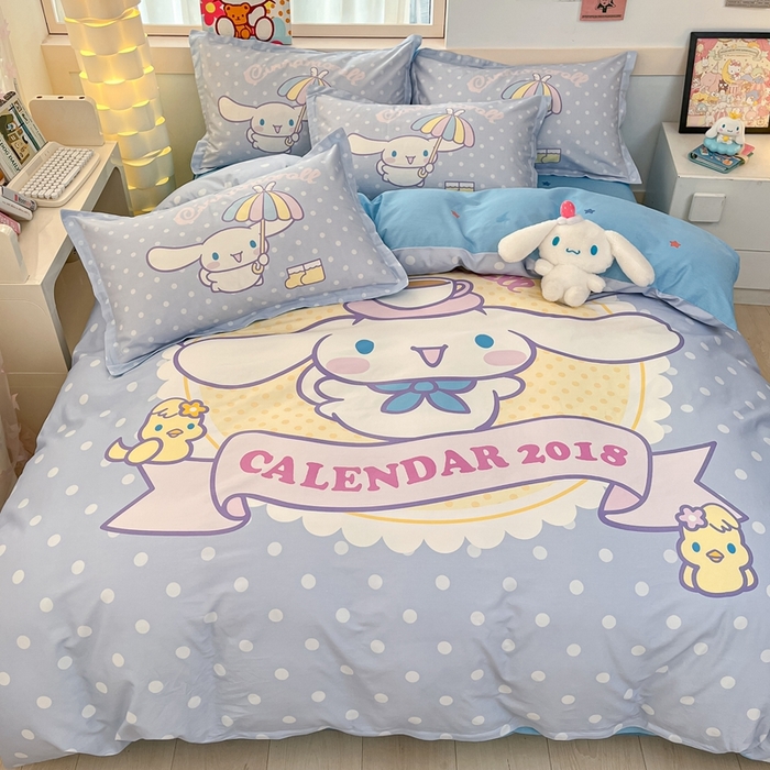 91家纺网 家纺一手货源 找家纺 博雅 2025新款三丽鸥全棉大版单枕套 欢乐大耳狗