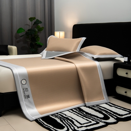 91家纺网 家纺一手货源 找家纺 （总）水云缦 2025新款抗菌碳光冰丝席