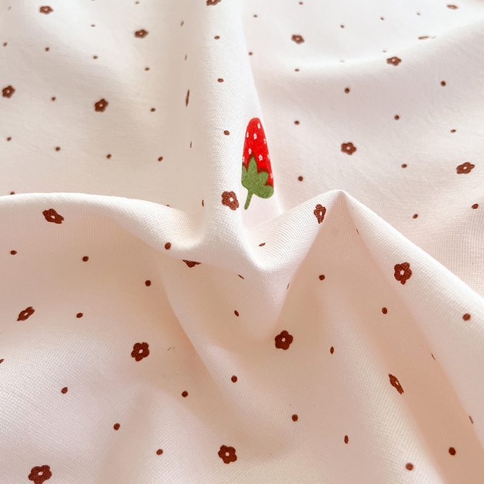 91家纺网 家纺一手货源 找家纺 玖明2025新款A类加厚柔软针织棉双层纱四件套 草莓星愿