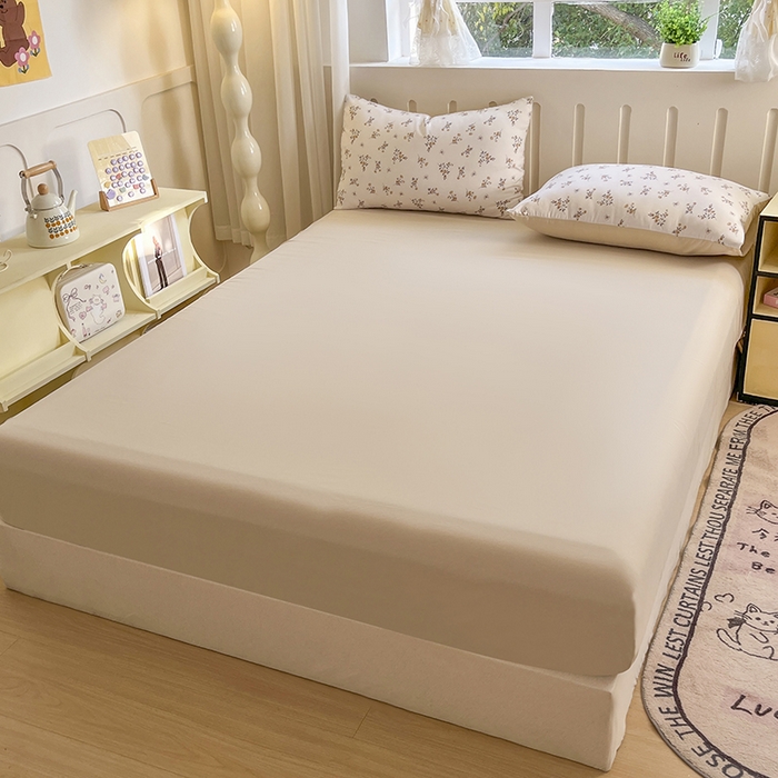 91家纺网 家纺一手货源 找家纺 玖明2025新款A类加厚柔软针织棉双层纱四件套 纯真时代