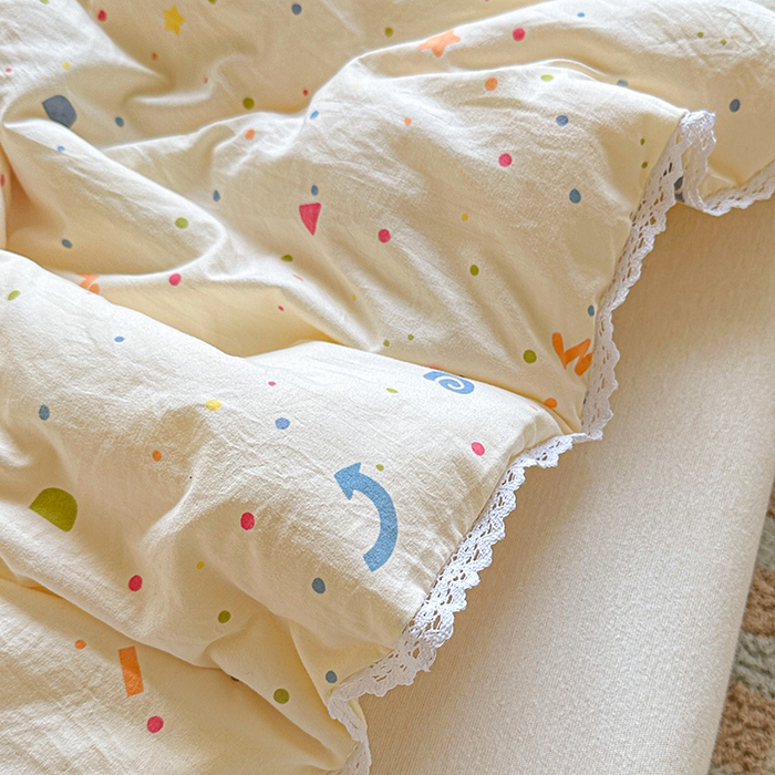 91家纺网 家纺一手货源 找家纺 2025新款双层皱皱纱水洗棉夏被夏凉被空调被可机洗空调被子被芯棉被 小芝士