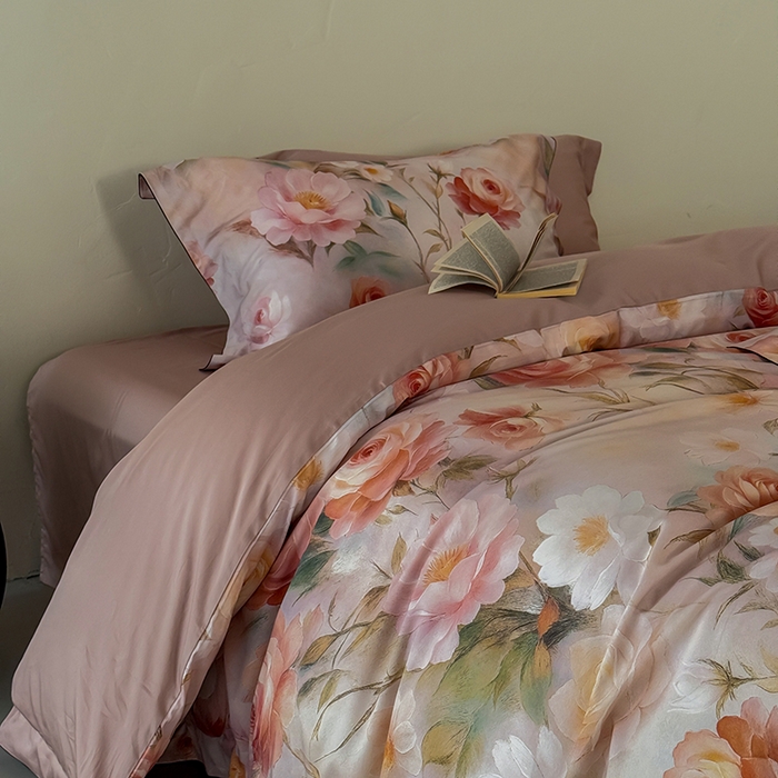 91家纺网 家纺一手货源 找家纺 涞澳家纺 2025新款亲肤舒适悦棉四件套 采薇