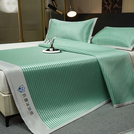 91家纺网 家纺一手货源 找家纺 （总）小萌虎 2025新款轻柔丝抗菌冰丝藤凉席（复合三明治款）宽包刺绣冰丝软席藤席