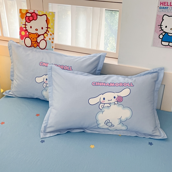 91家纺网 家纺一手货源 找家纺 博雅 2025新款三丽鸥全棉大版单枕套 棉花糖玉桂狗