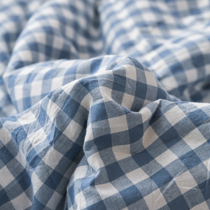 91家纺网 家纺一手货源 找家纺 圣尔雅家纺 2025新款里外全棉色织夏被新疆棉花被纯棉被子空调被夏凉被 蓝小格