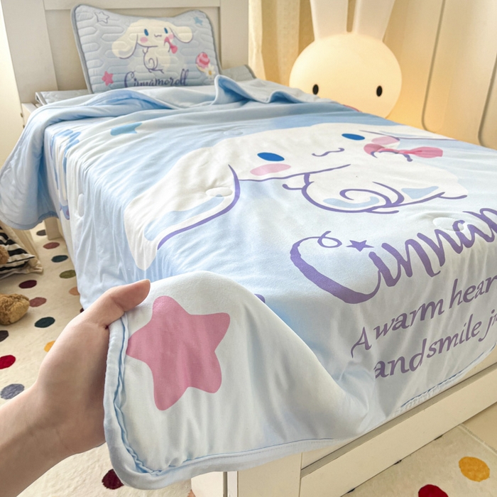 91家纺网 家纺一手货源 找家纺 花满路 2025新款儿童针织棉夏被 玉桂狗