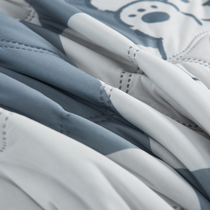 91家纺网 家纺一手货源 找家纺 被多多被业 2025新款凉感丝印花夏被夏凉被空调被 好运小狗