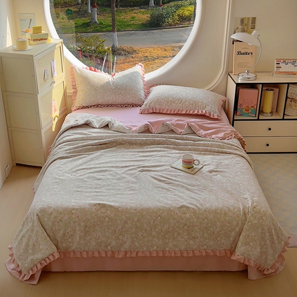 欧尚 2025新款夏被四件套 花开结语