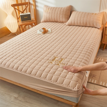 91家纺网 家纺一手货源 找家纺 （总）恒爱家纺 2025新款H系列全棉色织水洗棉床笠