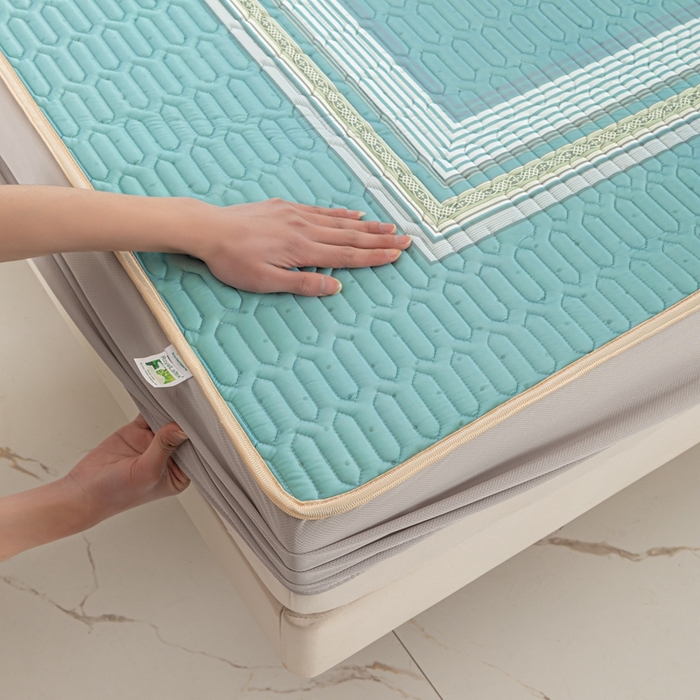 91家纺网 家纺一手货源 找家纺 美丽折家纺 2025新款6mm厚乳胶床笠款三件套 秘密花园