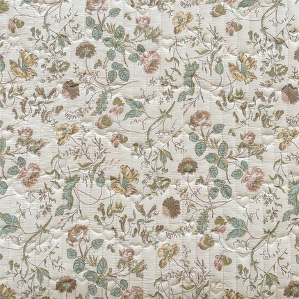 91家纺网 家纺一手货源 找家纺 （总）宜凡家纺 2025新款全棉复古双层花边印花床盖四件套