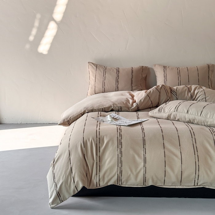 91家纺网 家纺一手货源 找家纺 （总）山舍家居 2025新款全棉纯棉色织提花四件套-弗洛伦萨的落日