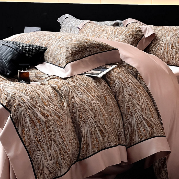 91家纺网 家纺一手货源 找家纺 2025高端轻奢A类母婴级天丝棉全工艺刺绣四件套纯棉全棉高端夏季丝滑裸睡长绒棉床上用品 曼莎