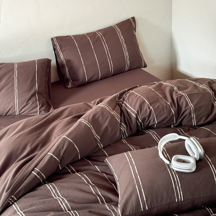 91家纺网 家纺一手货源 找家纺 山舍家居 2025新款全棉纯棉色织提花四件套-弗洛伦萨的落日 弗洛伦萨的落日-拿铁