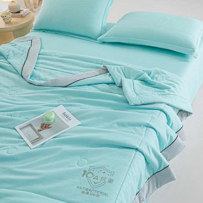 91家纺网 家纺一手货源 找家纺 宝士康家纺 2025新款10A抗菌华夫条提花夏被 明兰