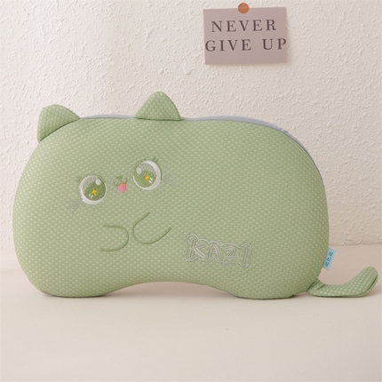 91家纺网 家纺一手货源 找家纺 芯洲2025新款卡通儿童凉感冰豆豆记忆枕夏季舒适可爱造型枕头枕芯 大福-绿