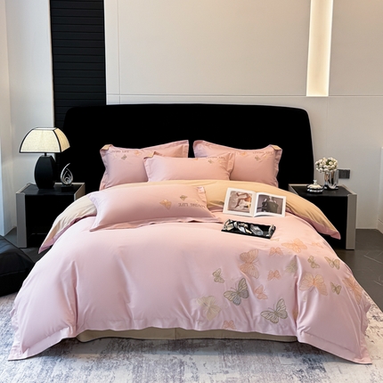 91家纺网 家纺一手货源 找家纺 （总）典曼家纺 2025新款 A类高精密40支13374喷气绣花四件套 【带礼盒】