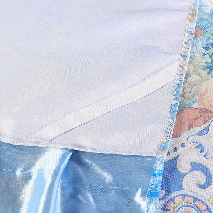 91家纺网 家纺一手货源 找家纺 情恒家纺2025新款床裙款冰丝布艺软凉席三件套 欧美风情